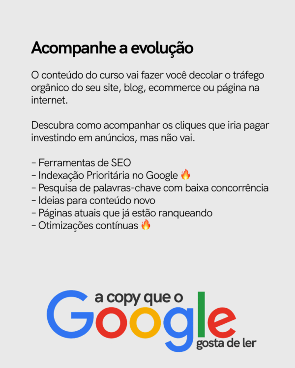 Curso completo de SEO - A Copy que o Google gosta de ler - Imagem 6